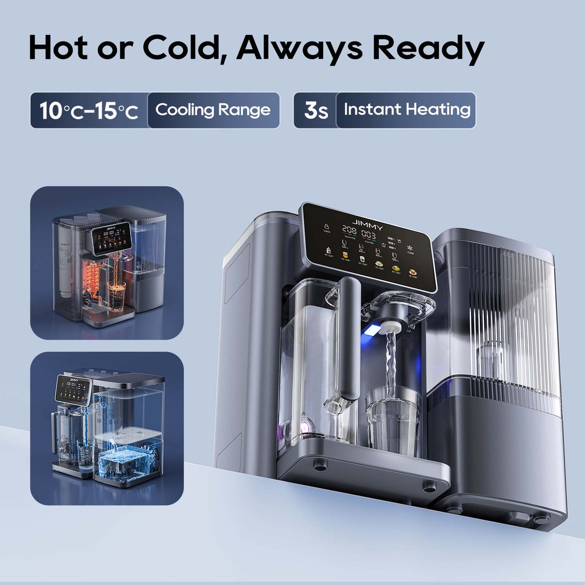 JIMMY R9 Pro Countertop RO Purifier | 7-Stage Filtration + Hot/Cold ...