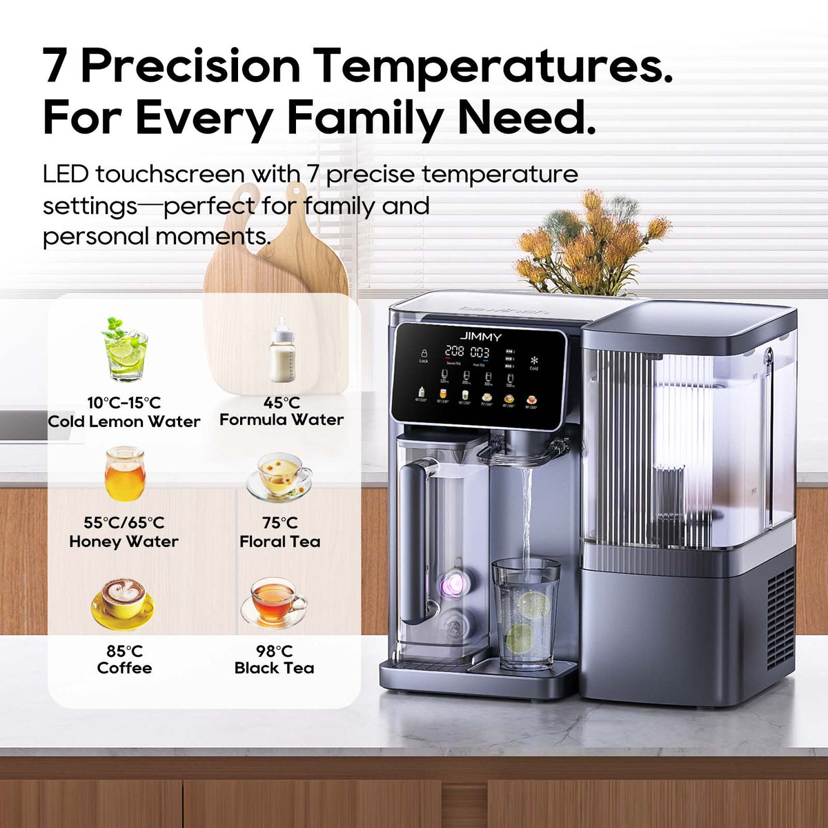 JIMMY R9 Pro Countertop RO Purifier | 7-Stage Filtration + Hot/Cold ...